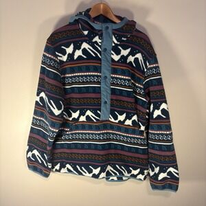 The North Face Jacket Men XL Campshire Fleece Hoodie Aztec Mountain Fair Isle